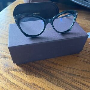 Tom Ford Black Oversized Cat-Eye Glasses